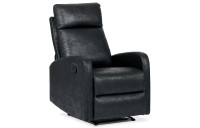 Relaxační křeslo, 2 relaxační polohy, černá vintage látka TV-332 BK3